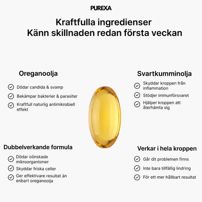 Purexa - Oreganoolja med Svartkumminolja