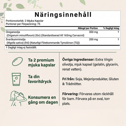 Purexa - Oreganoolja med Svartkumminolja
