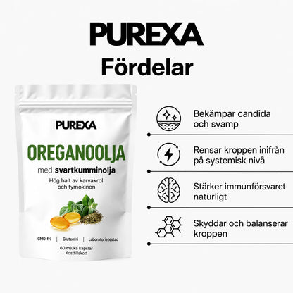 Purexa - Oreganoolja med Svartkumminolja