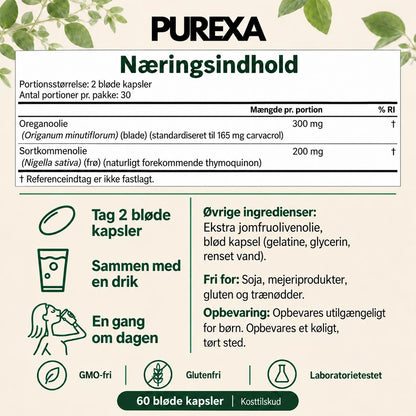 Purexa – Oreganoolie med sortkommenolie